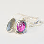 Forever into glass cremation ashes necklace