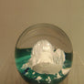 Handmade glass limited edition Arctic Ice paperweight