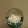Handmade glass limited edition Arctic Ice paperweight