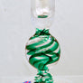 Handmade glass balmoral emerald candlestick