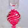 Handmade glass balmoral ruby candlestick