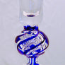 Handmade glass balmoral sapphire candlestick