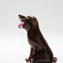 Chocolate Labrador, handmade at Langham Glass, Norfolk