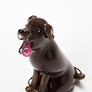 Chocolate Labrador, handmade at Langham Glass, Norfolk