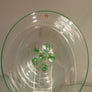 Handmade glass cosmos emerald plate