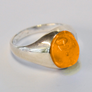 Forever into Glass ring made using cremation ashes at Langham Glass