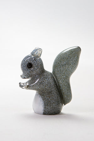 Grey Squirrel handmade figurine at Langham Glass
