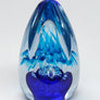 Forever into Glass Sapphire and Turquoise Paperweight