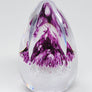 Ruby and White Forever into Glass paperweight