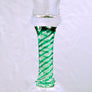 Handmade glass olde english emerald candlestick