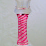 Handmade glass olde english ruby candlestick