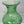 Handmade glass emerald posy vase