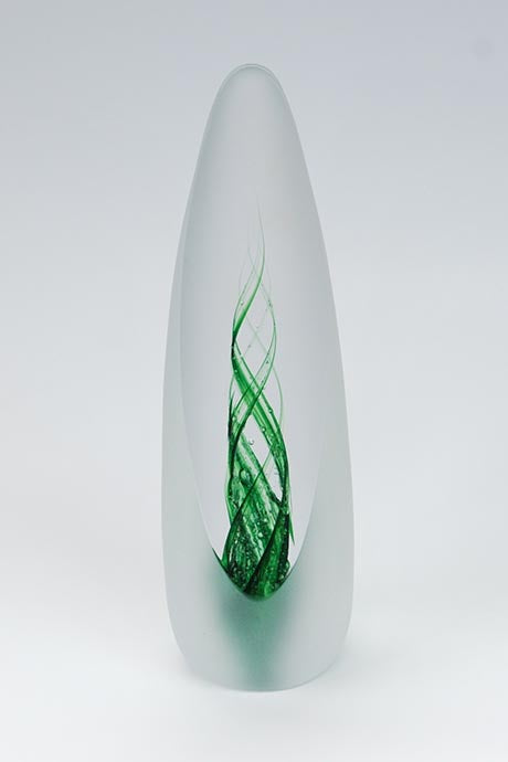 Forever into Glass Spirit Paperweight in Emerald