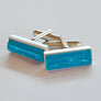 Forever into glass cremation cufflinks