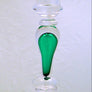 Handmade glass windsor emerald candlestick