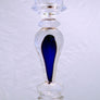 Handmade glass windsor sapphire candlestick