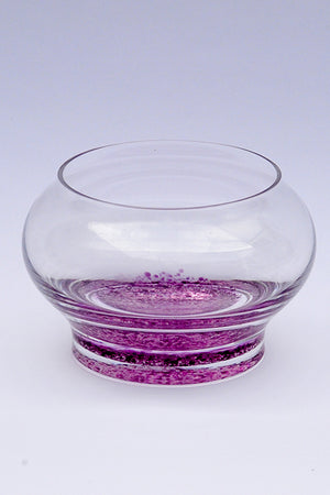 Forever into glass cremation ashes bowl