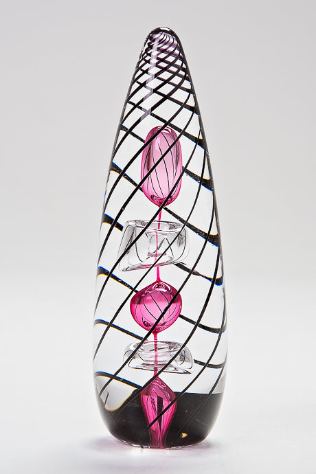 Manhattan Ruby paperweight, handmade at Langham Glass, Norfolk