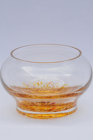 Forever into glass cremation ashes bowl