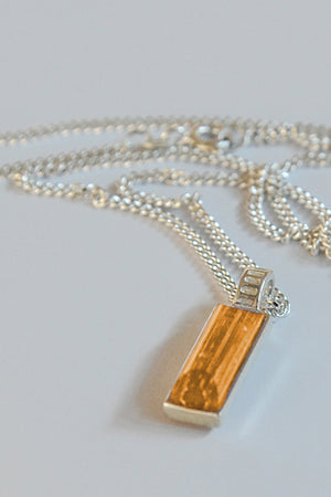 Forever into glass cremation ashes necklace