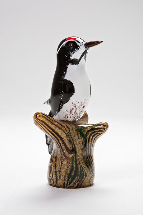 Great Spotted Woodpecker handmade at Langham Glass
