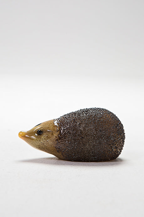 Delicate handmade Hedgehog by Langham Glass, Norfolk