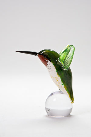 Handcrafted glass Hummingbird