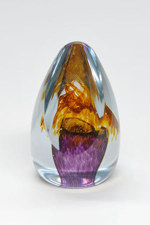 Amethyst and Gold Forever into Glass
