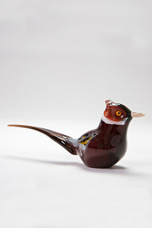 Pheasant Cock handmade at Langham Glass