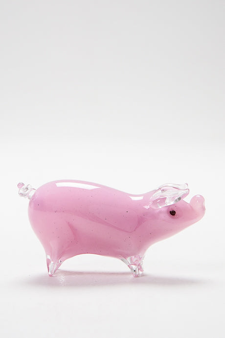 Handmade glass pig by Langham Glass