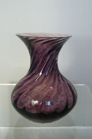 Handmade glass amethyst posy vase
