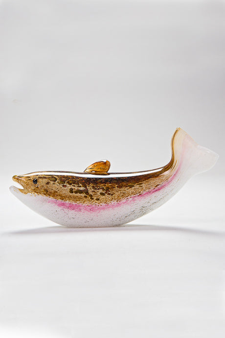 Salmon Swimming handmade at Langham Glass