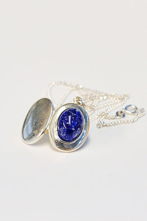Forever into glass cremation ashes necklace