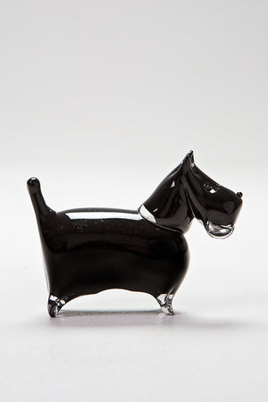 Handmade Scottie Dog, made by Langham Glass, Norfolk