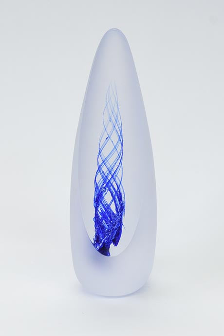 Forever into Glass Spirit Paperweight in Sapphire