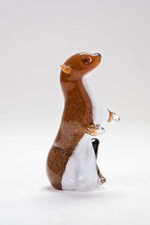 Standing Stoat, handmade at Langham Glass, Norfolk