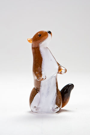 Standing Stoat, handmade at Langham Glass, Norfolk