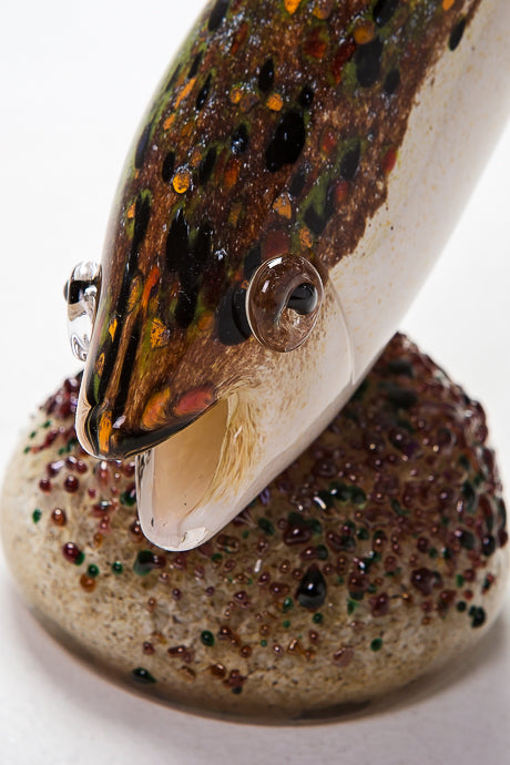 Beautiful Diving Trout by Langham Glass, Norfolk